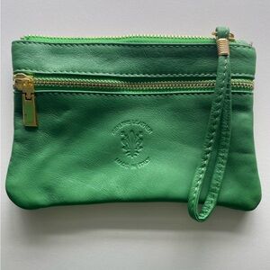 Italian leather Wristlet Wallet Purse Handbag